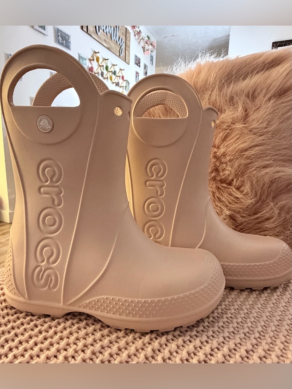 CROCS Kids Rose Pink RainHandle Boots